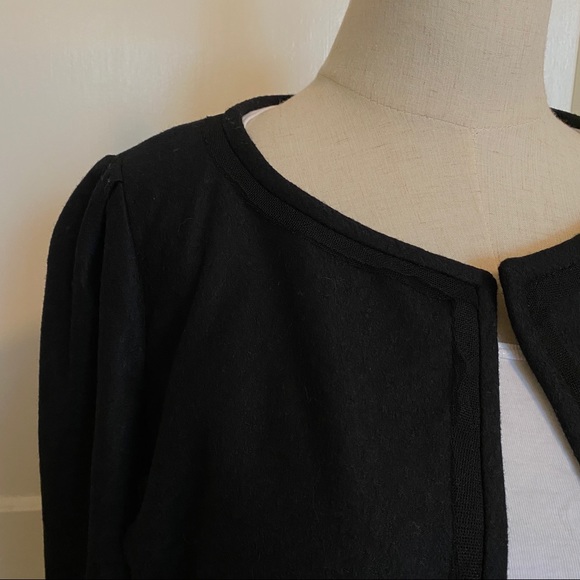 Zac Posen Cropped Wool Jacket Puff Shoulder 12 - Picture 3 of 7